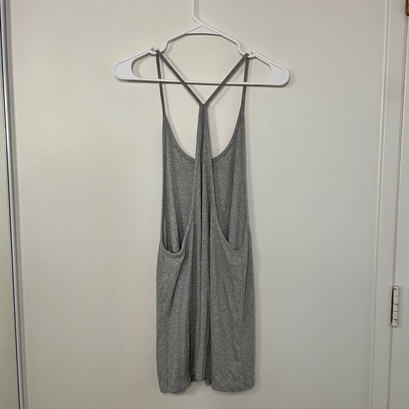 Grey Ribbed Racerback Tank Dress - Picture 11 of 15